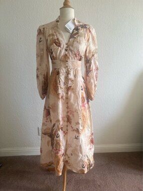 riders midi dress by zimmermann Zimmermann | Dresses | Zimmermann Riders Tie Waist Midi Dress Size 4 Nwt  Free Shipping